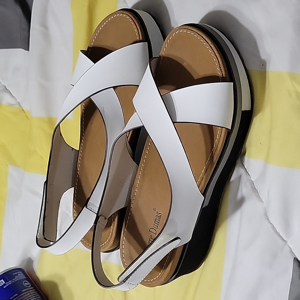White sandals